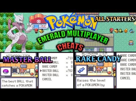 rare candy cheat emerald kaizo code.